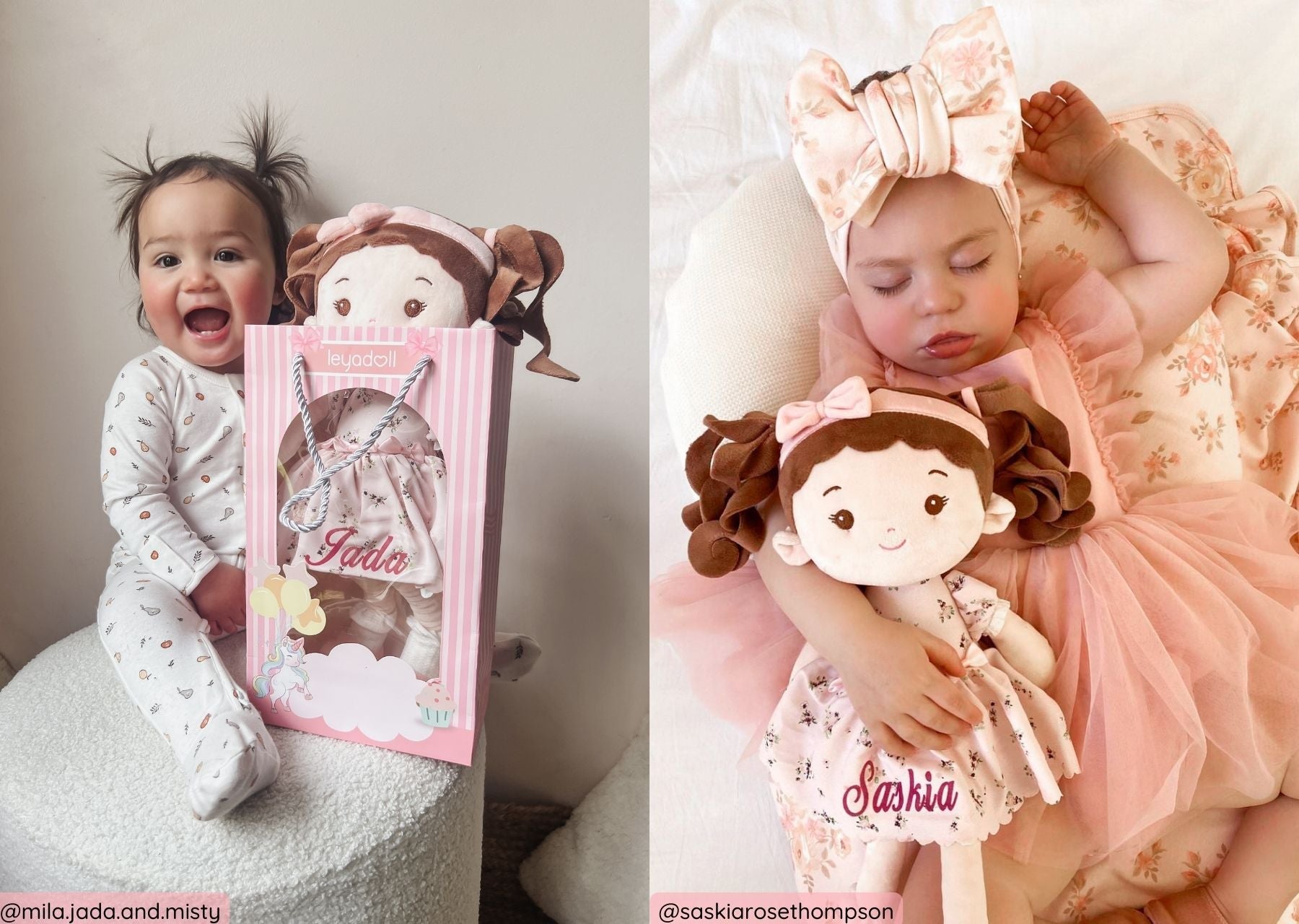 Leyadoll Soft Plush Personalized Leya Doll, My First Baby Doll - Leya Doll